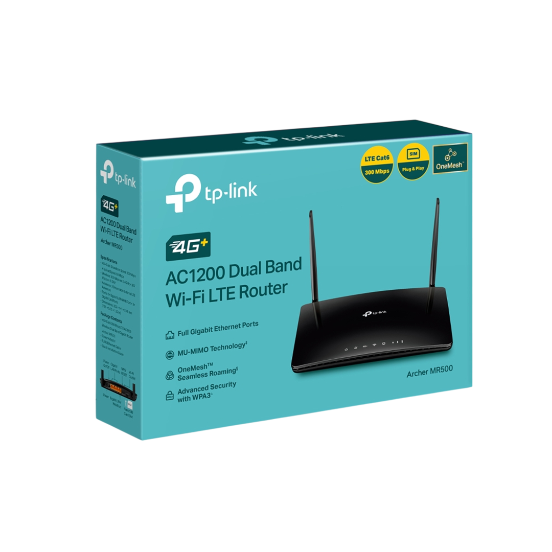 TP-Link Archer MR500 4G+ LTE CAT6 Dual-Band AC1200 Gigabit Router