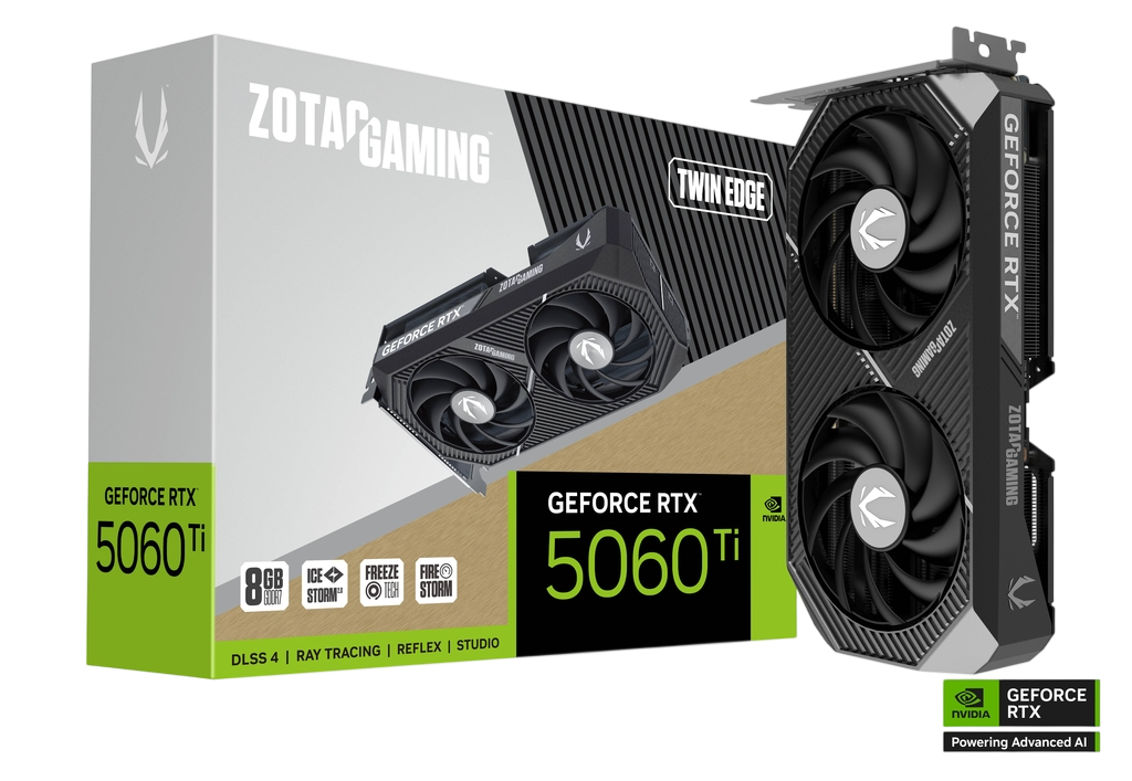 ZOTAC Gaming GeForce RTX™ 5060 Ti 8GB Twin Edge Graphics Card