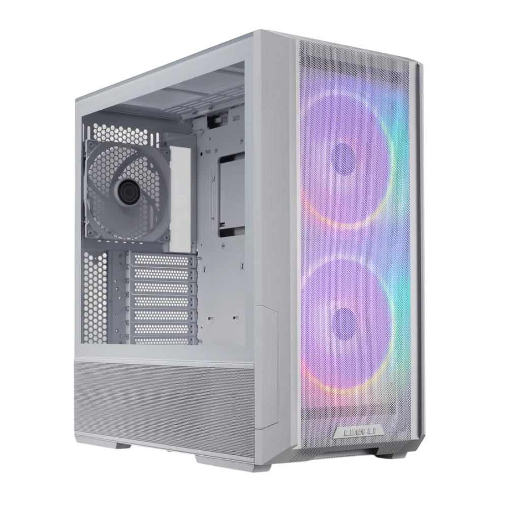 LIAN LI LANCOOL 216 RGB Mid-Tower Gaming PC Case – White
