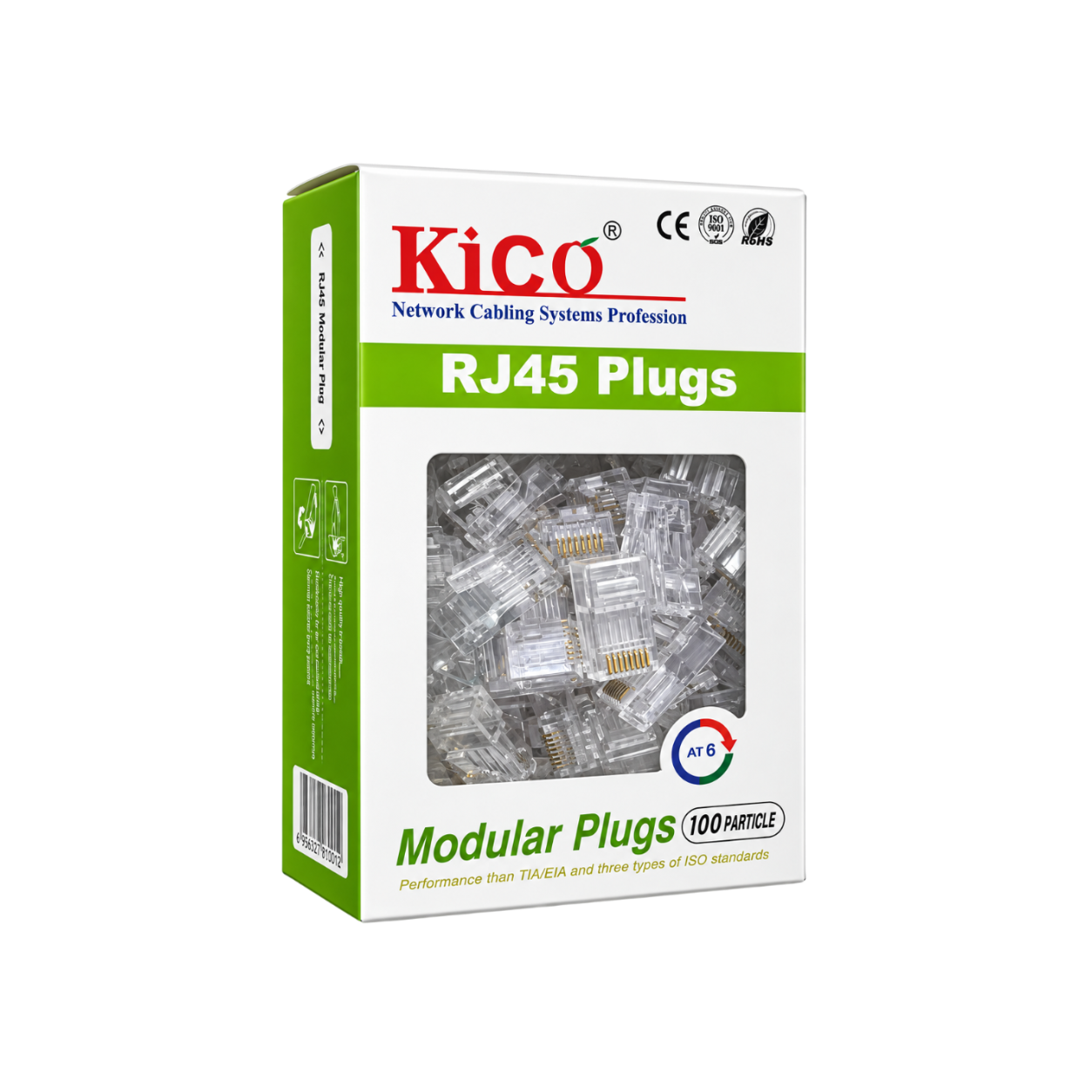 KICO CAT6 RJ45 Connector – 100 PCS