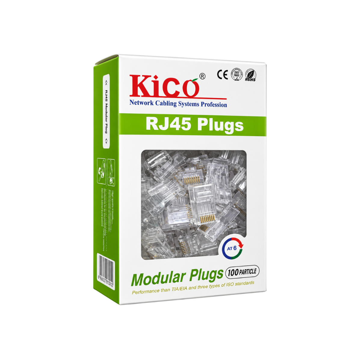 KICO CAT6 RJ45 Connector – 100 PCS