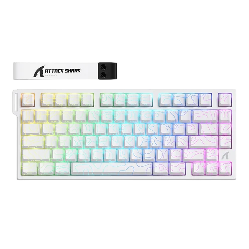 ATTACK SHARK R82 HE Rapid Trigger Magnetic Gaming Keyboard – White