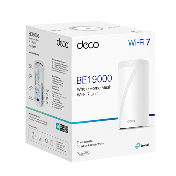 TP-Link Deco BE85 / BE19000 Tri-Band Whole Home Mesh Wi-Fi 7 System