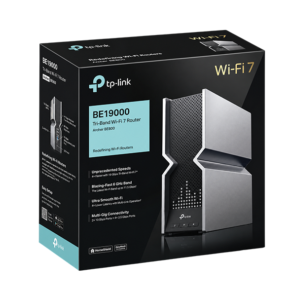 TP-Link Archer BE800 / BE19000 Tri-Band Wi-Fi 7 Router – Ultra-Fast, Multi-Device Networking