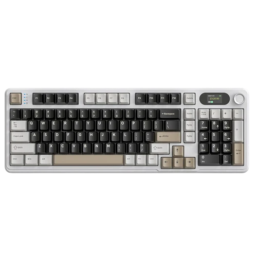 ATTACK SHARK X98 PRO Cheese Wireless Gaming Keyboard – White