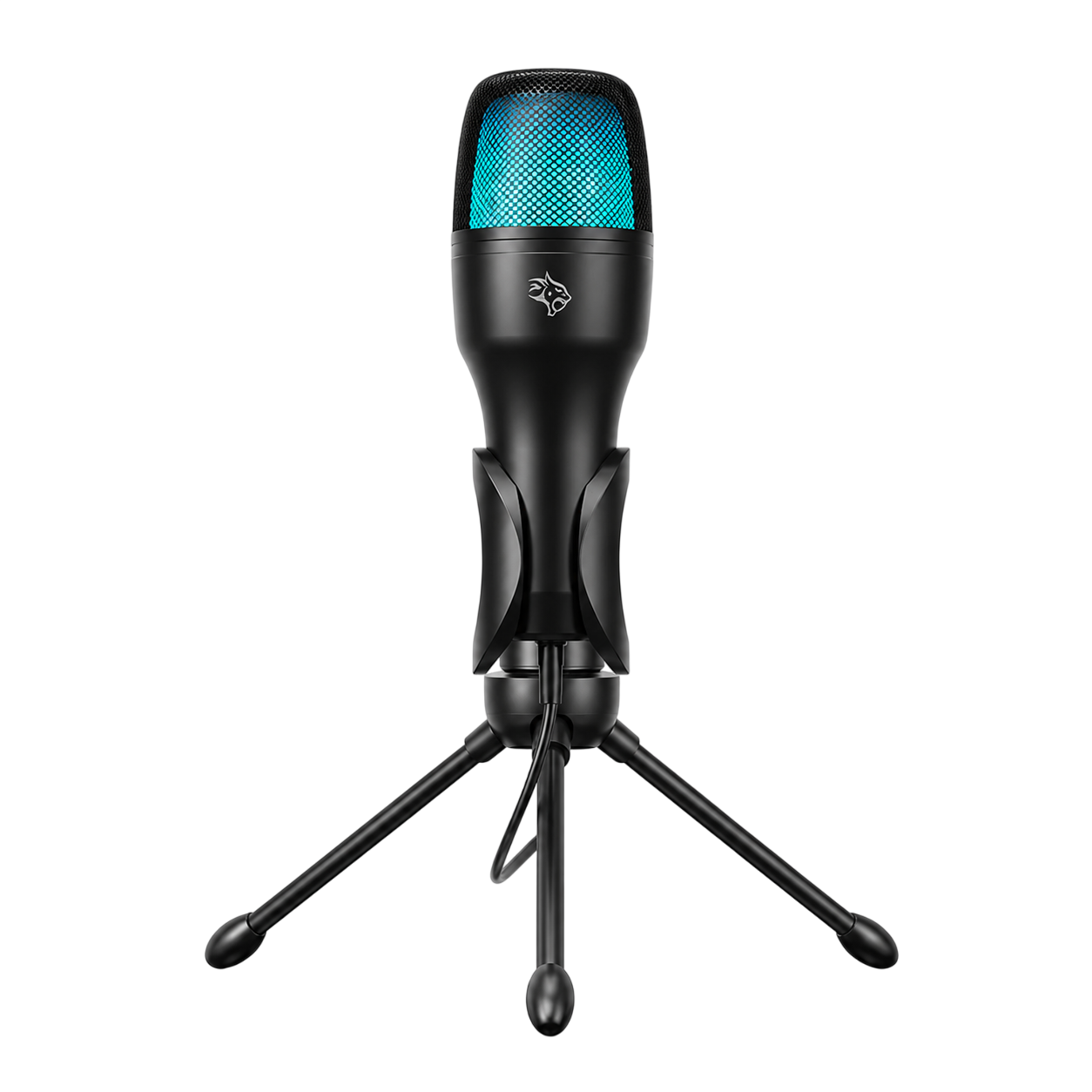 PORODO PDX551 Gaming Streaming Condenser Microphone – USB Plug & Play RGB Desk Mic for PC