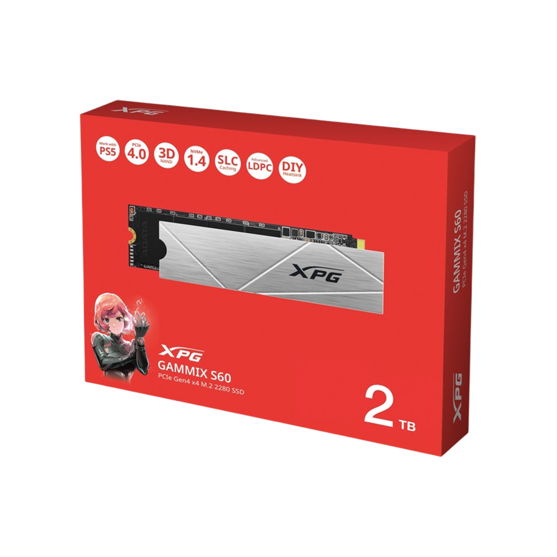 XPG GAMMIX S60 Blade 2TB M.2 NVMe PCIe Gen4 SSD – High-Speed Storage Up to 5000MB/s