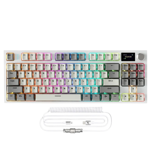 ATTACK SHARK K86 Retro Grey Wireless Mechanical Gaming Keyboard – 75%