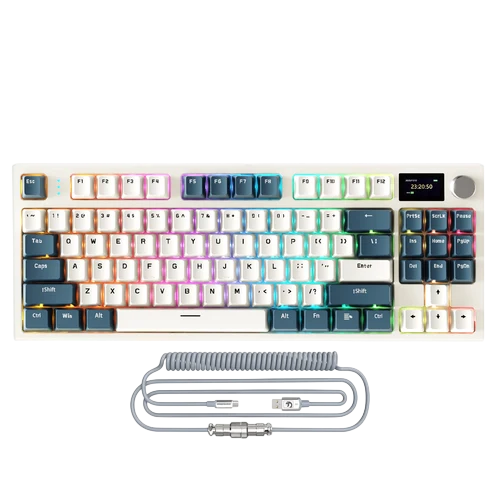 ATTACK SHARK K86 Timing Machine Blue White Wireless Mechanical Gaming Keyboard – 75%