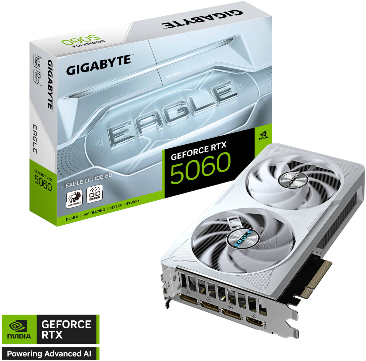 GIGABYTE GeForce RTX™ 5060 Eagle OC 8GB Ice Graphics Card