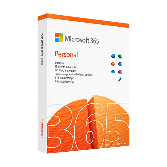 Microsoft Office 365 Personal – 1 User / 1-Year Subscription