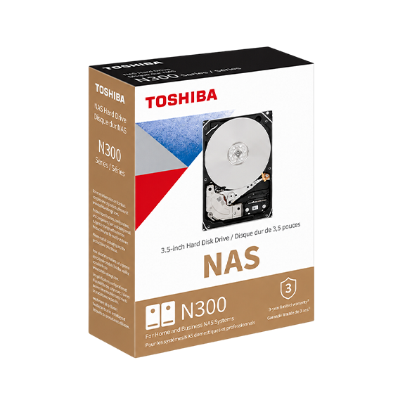 Toshiba N300 8TB NAS Internal Hard Drive – 3.5" SATA, 7200 RPM