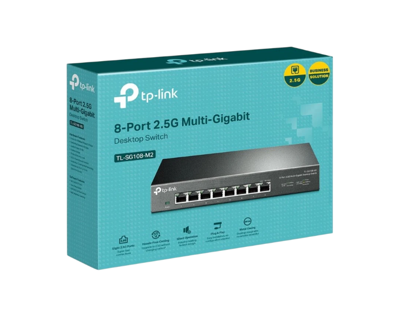 TP-Link TL-SG108S-M2 8-Port 2.5G Multi-Gigabit Desktop Network Switch