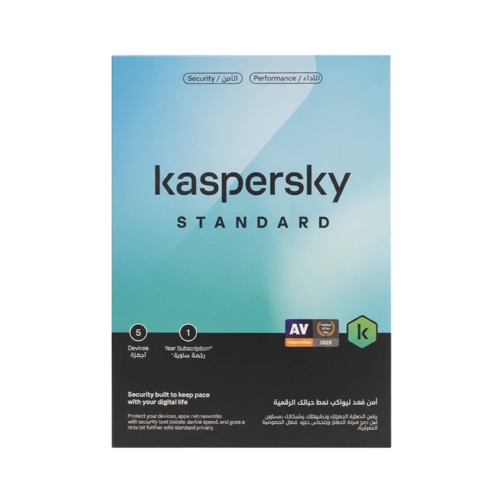 Kaspersky Standard Antivirus – 5 Devices, 1 Year Subscription