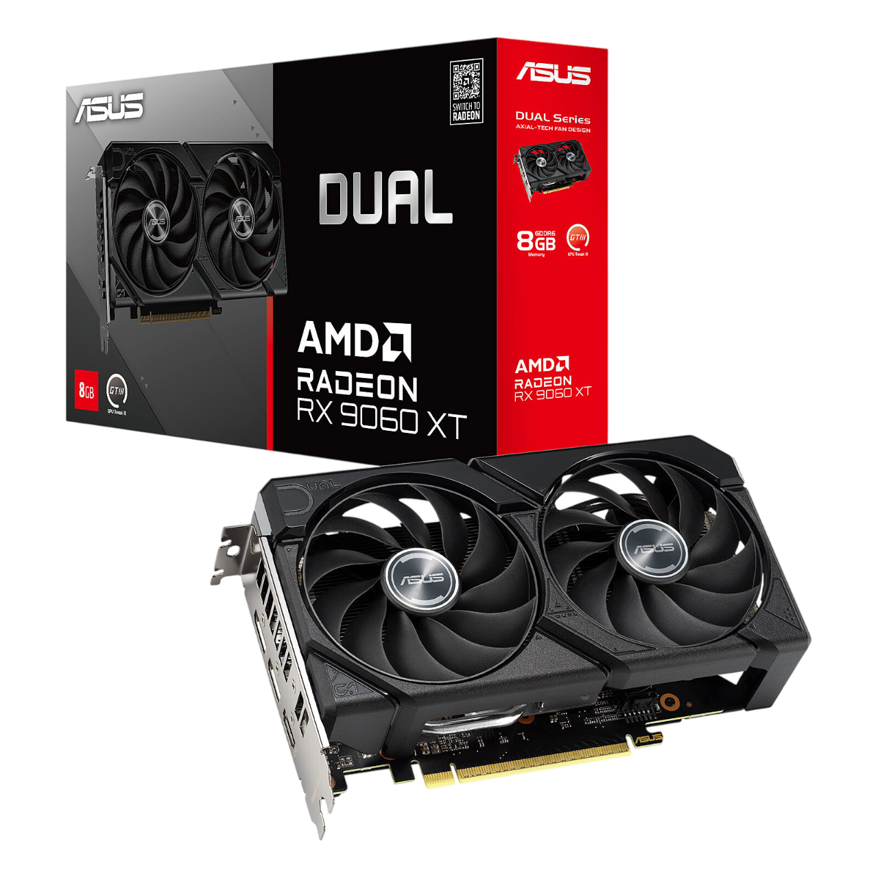 ASUS Dual Radeon RX 9060 XT OC Edition 16GB Graphics Card