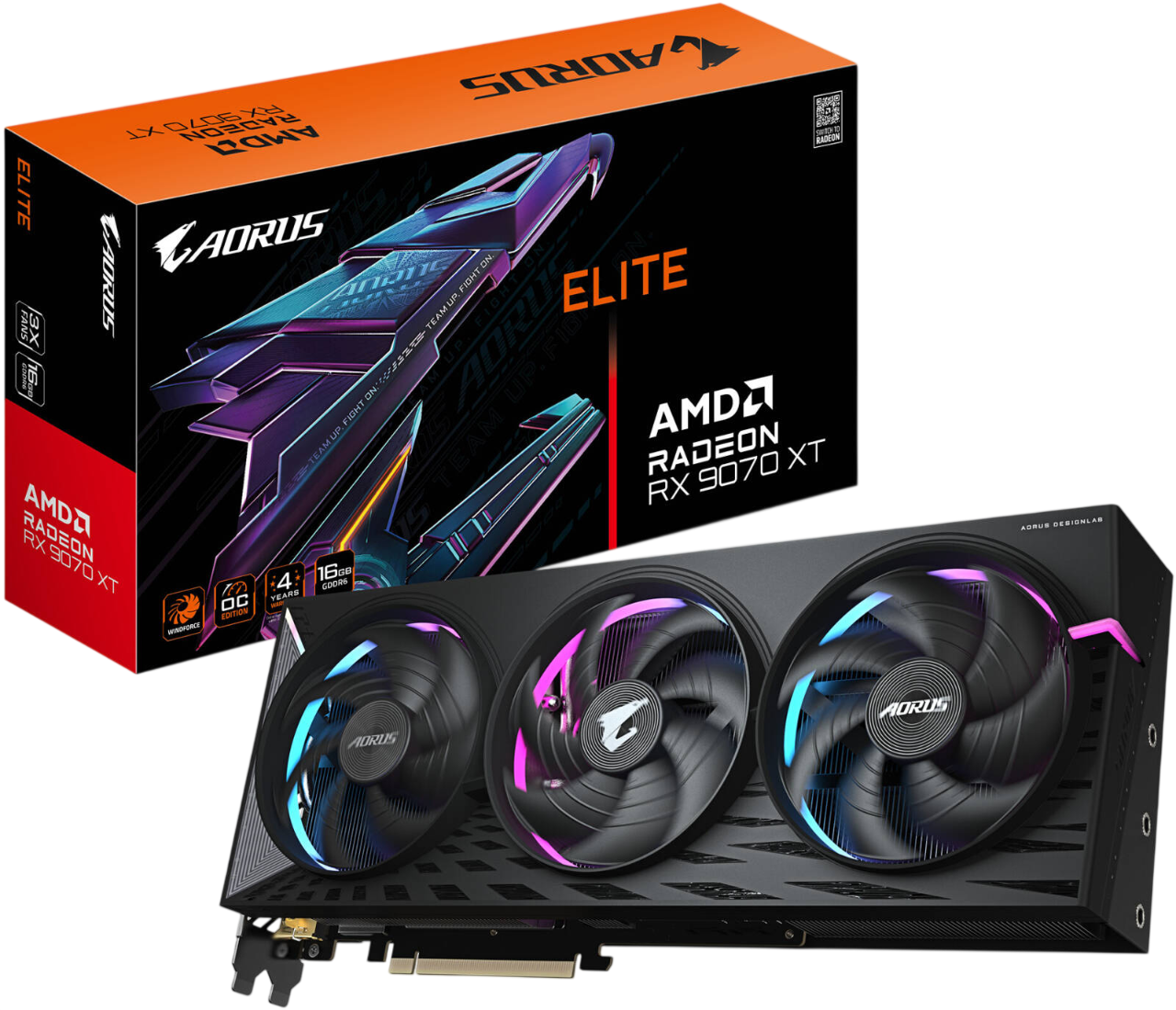 GIGABYTE AORUS Radeon™ RX 9070 XT Elite 16GB Graphics Card