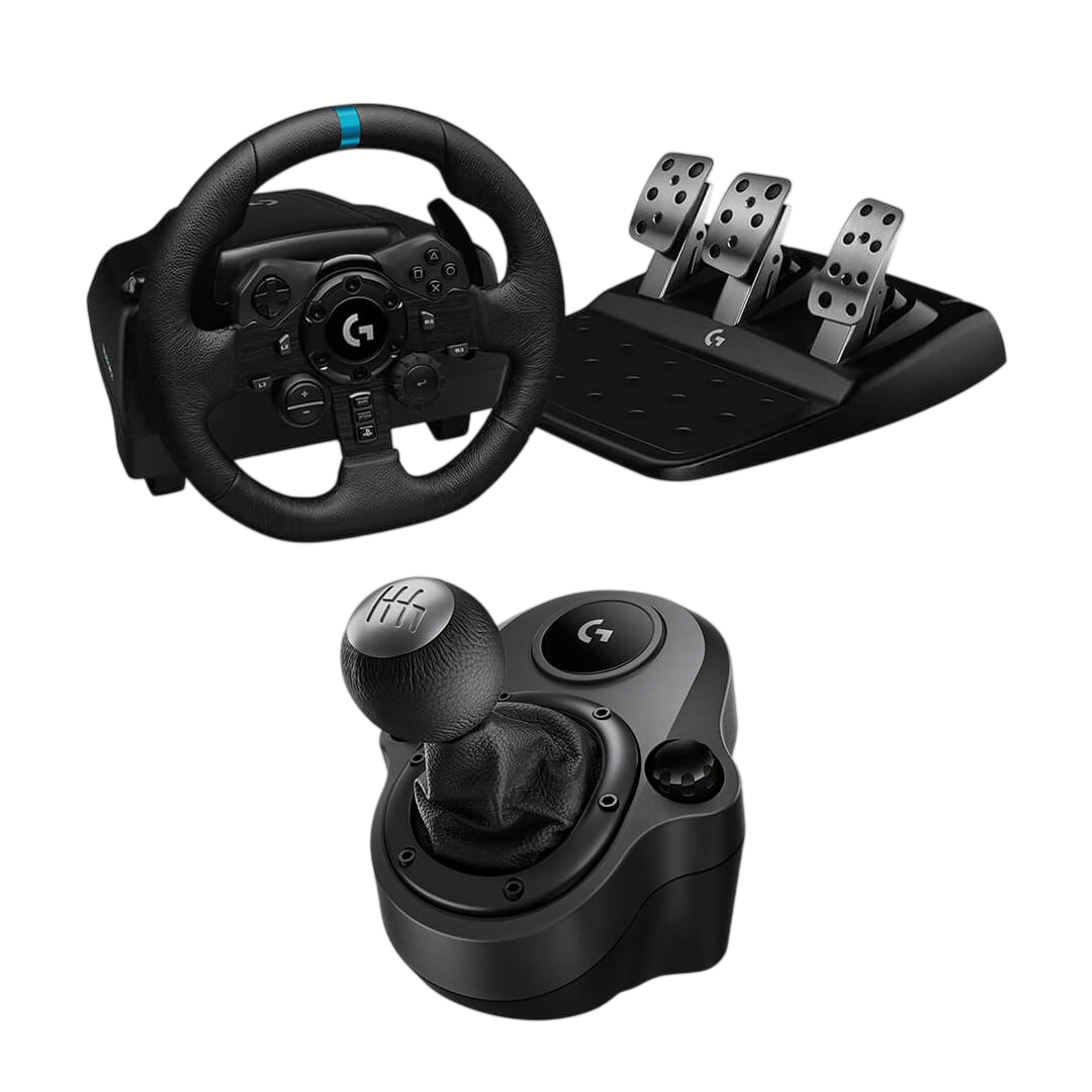 Logitech G923 Driving Force Racing Wheel with Logitech Gear Shifter