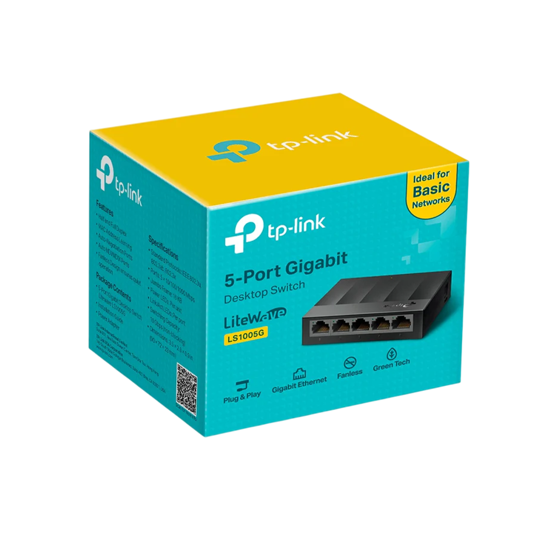 TP-Link LS1005G 5-Port 10/100/1000Mbps Desktop Gigabit Switch