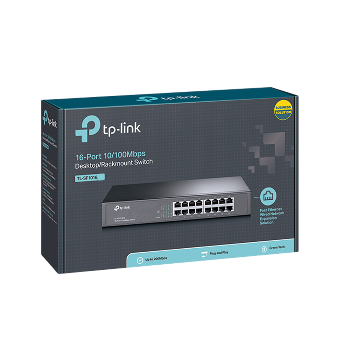 TP-LINK TL-SF1016 16-Port 10/100 Mbps Rackmount Switch