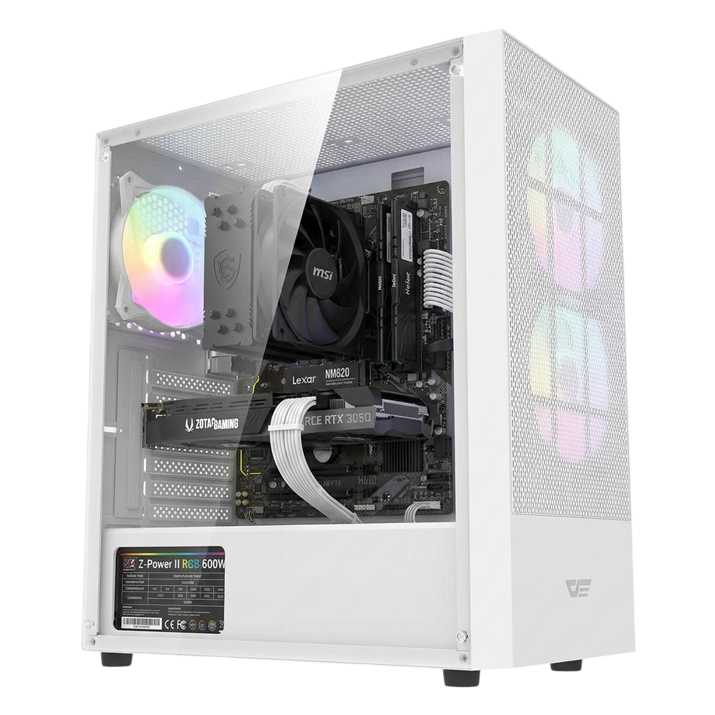 Intel Core i5 12400F Gaming PC – Zotac RTX 3050 6GB, 16GB DDR4, 512GB NVMe, Air-Cooled