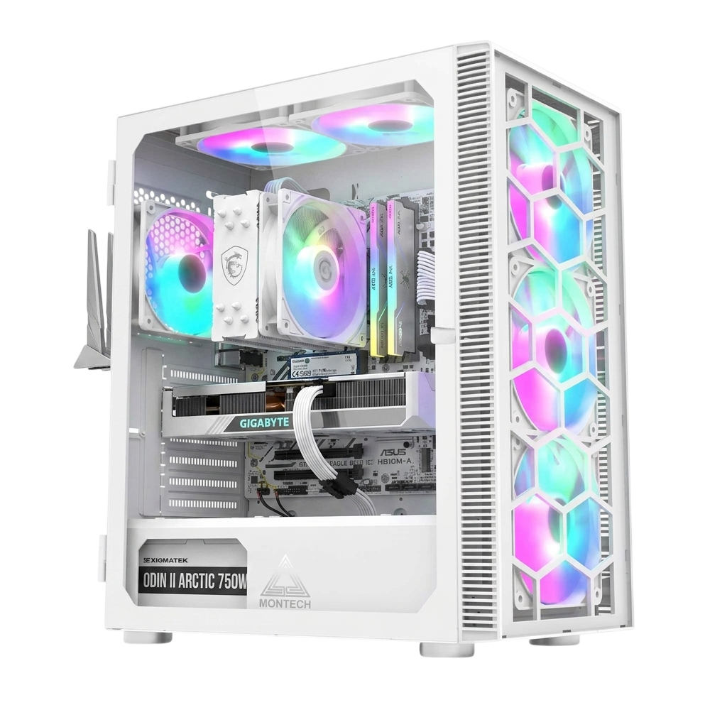 Intel Core Ultra 5 225F Gaming PC – RTX 5060 8GB, 16GB DDR5, 1TB NVMe, Air-Cooled, White Case