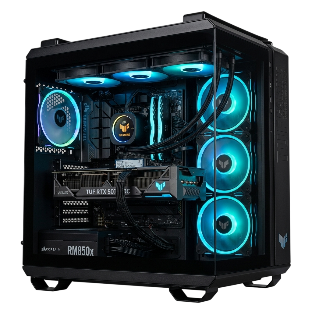 AMD Ryzen 7 9800X3D Gaming PC – RTX 5070 12GB, 32GB DDR5, 1TB NVMe, 360mm Liquid Cooling