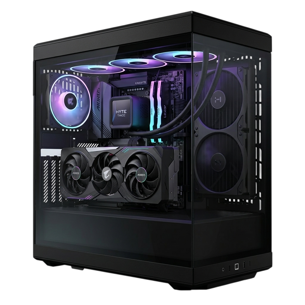 AMD Ryzen 7 9800X3D Gaming PC – RX 9070 XT 16GB, 32GB DDR5 7200MHz, 4TB NVMe, HYTE Y40 Case