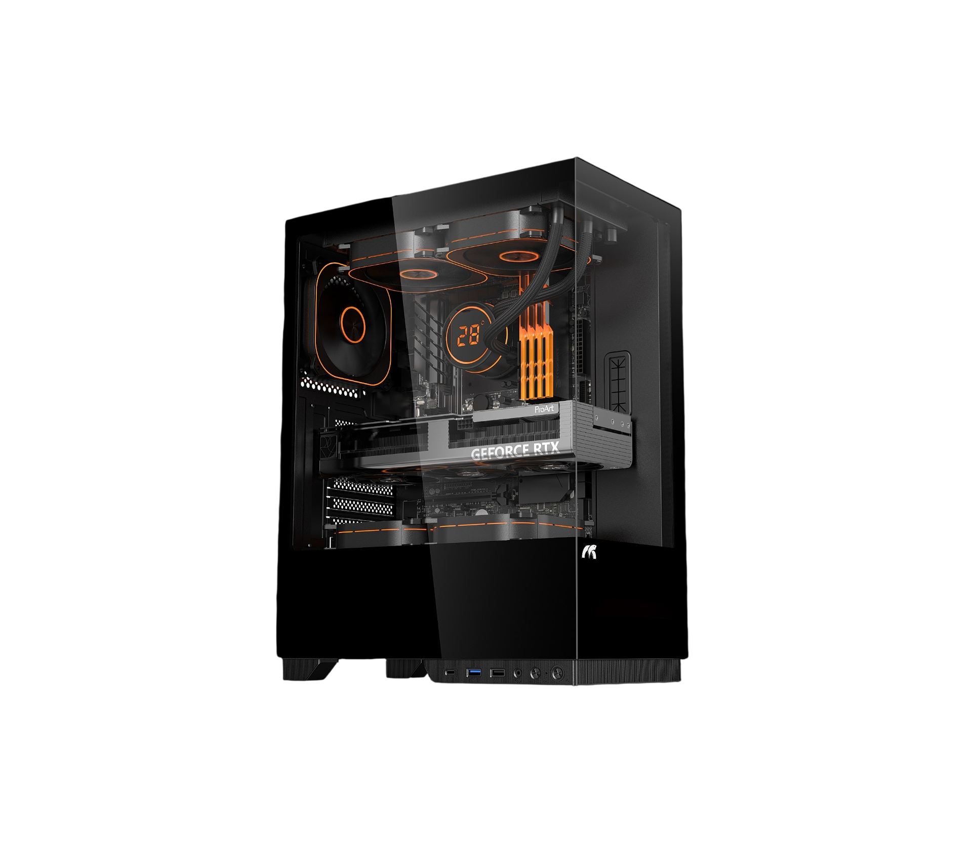 TORTOX NIMBUS ATX PC CASE – BLACK
