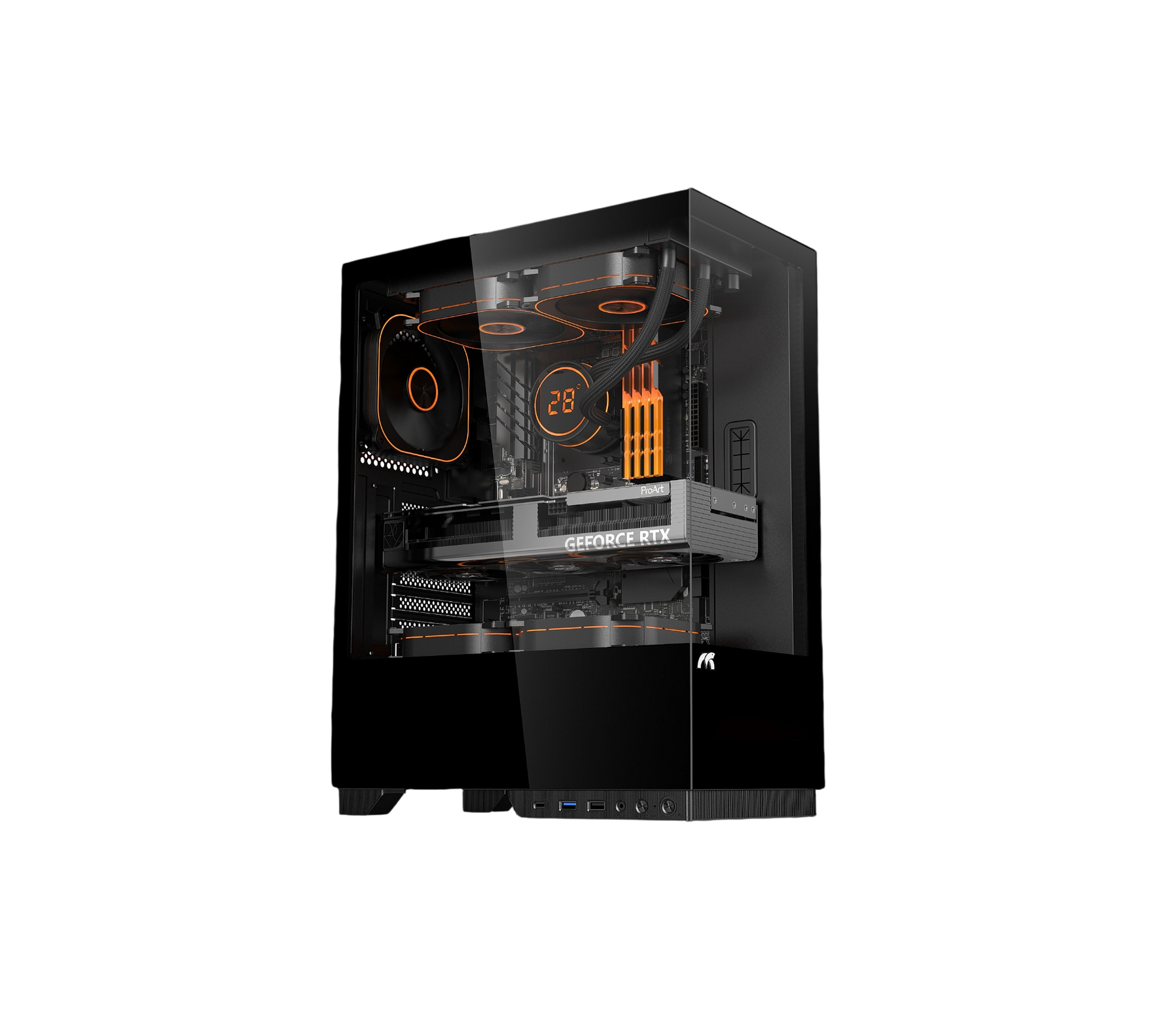 TORTOX NIMBUS ATX PC CASE – BLACK