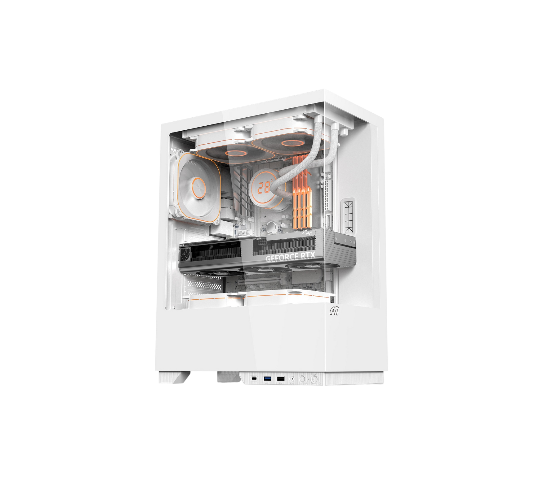 TORTOX NIMBUS ATX PC CASE – WHITE