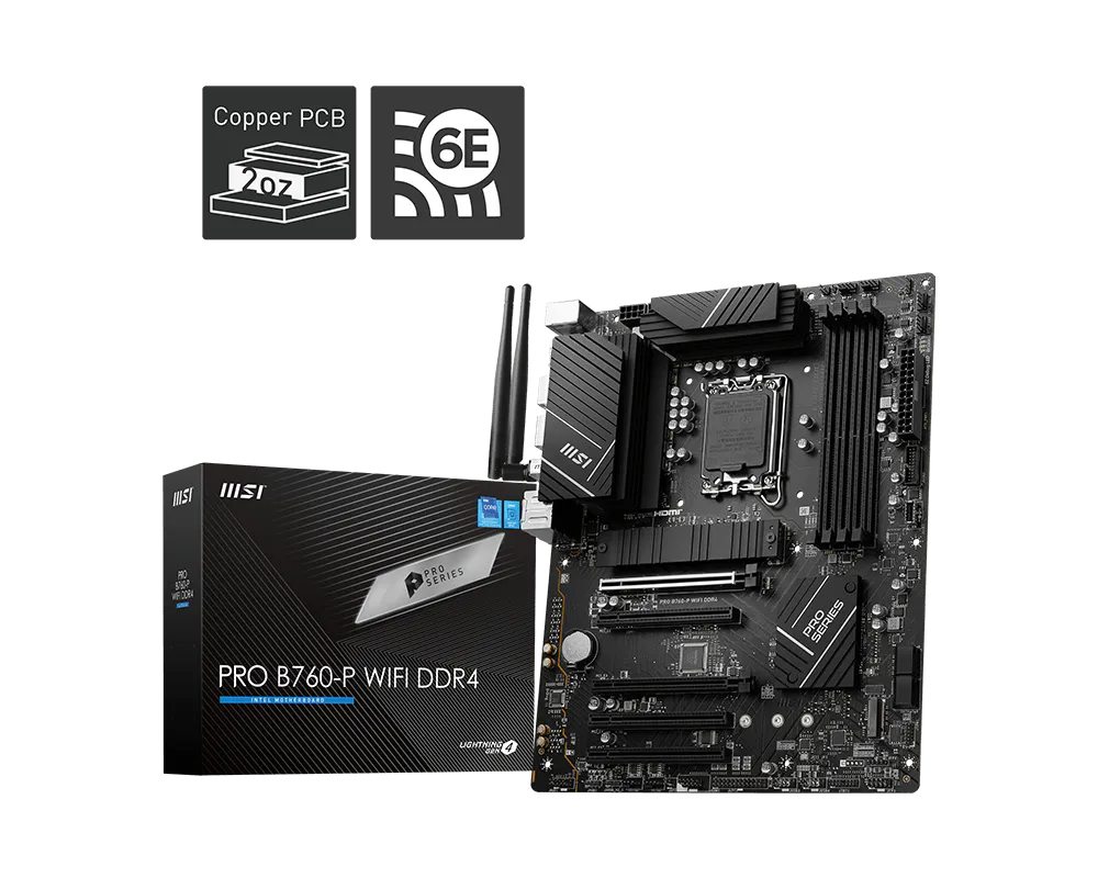 MSI PRO B760-P WiFi DDR4 – Intel LGA1700 ATX Motherboard