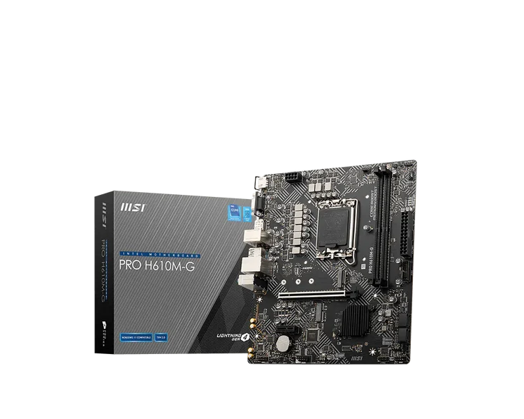 MSI PRO H610M-G – Intel LGA1700 M-ATX DDR5 Motherboard