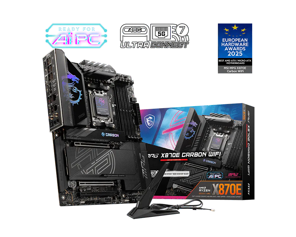 MSI MPG X870E Carbon WiFi – AMD AM5 ATX DDR5 Motherboard