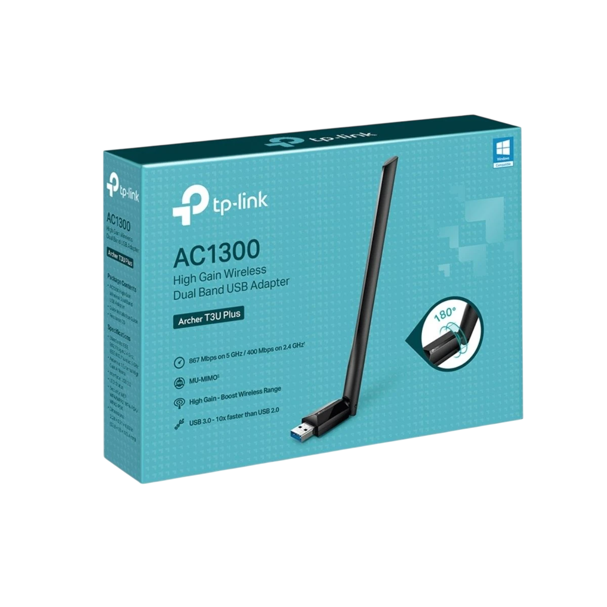 TP-Link Archer T3U Plus – AC1300 High Gain Wireless Dual Band USB Adapter