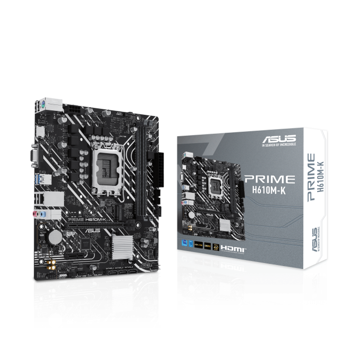 ASUS PRIME H610M-K D5 Micro ATX Motherboard – LGA1700, H610, DDR5