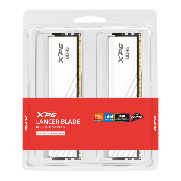 XPG LANCER BLADE DDR5 6000MHz 32GB(2x16GB) RGB MEMORY - WHITE