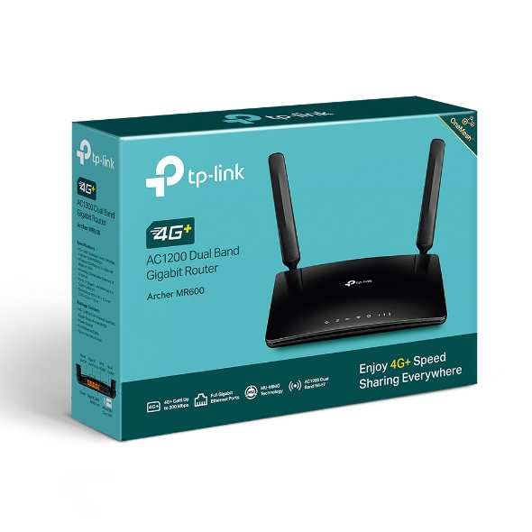 TP-LINK ARCHER MR600 4G+ CAT6 AC1200 WIRELESS DUAL BAND GIGABIT ROUTER