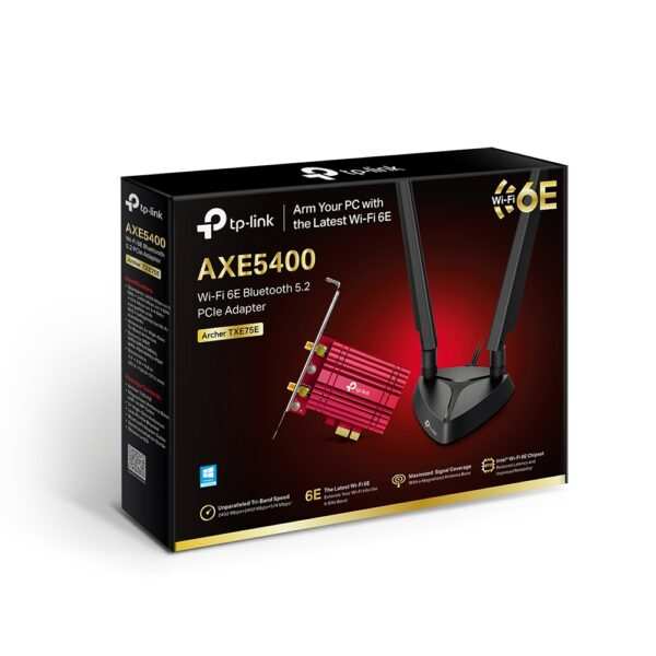 TP-LINK ARCHER TXE75E AXE5400 WI-FI 6E BLUETOOTH 5.2 PCIE ADAPTER