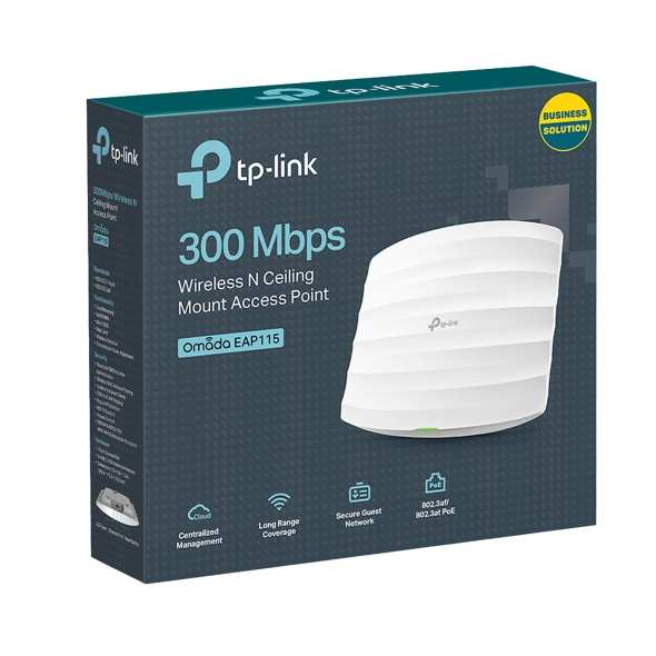 TP-LINK EAP115 300MBPS WIRELESS N CEILING MOUNT ACCESS POINT