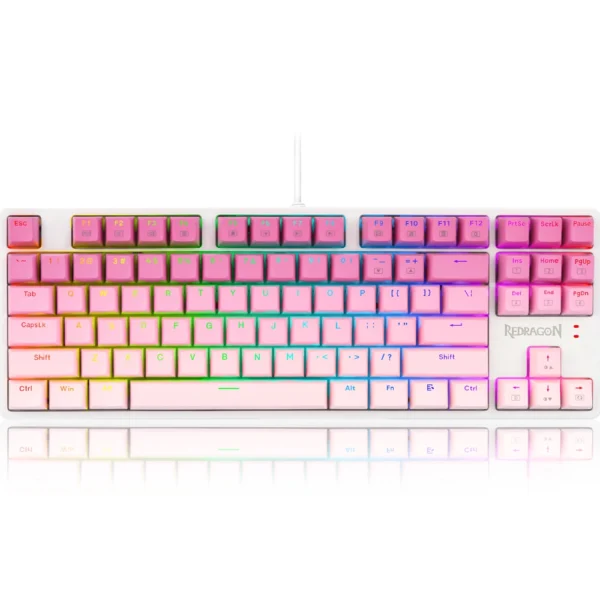 Redragon Cass RGB Wired Mechanical Gaming Keyboard - Pink | K645W-GP