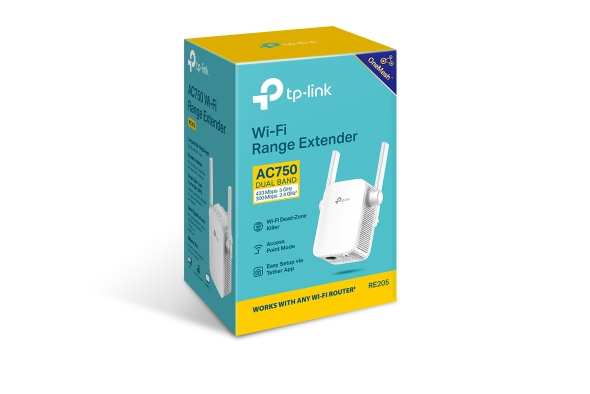 TP-LINK RE205 AC750 WI-FI RANGE EXTENDER