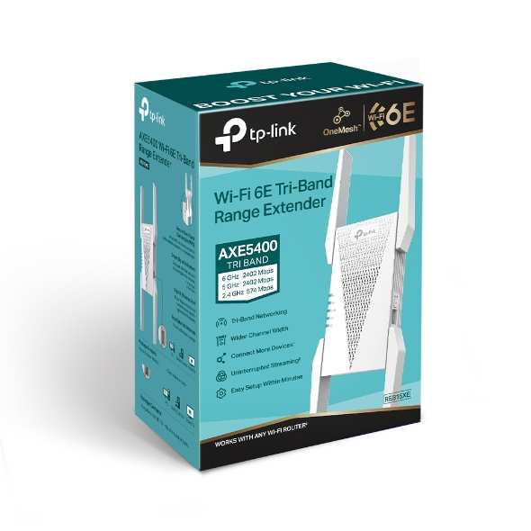 TP-LINK RE815XE AXE5400 MESH WI-FI 6E RANGE EXTENDER