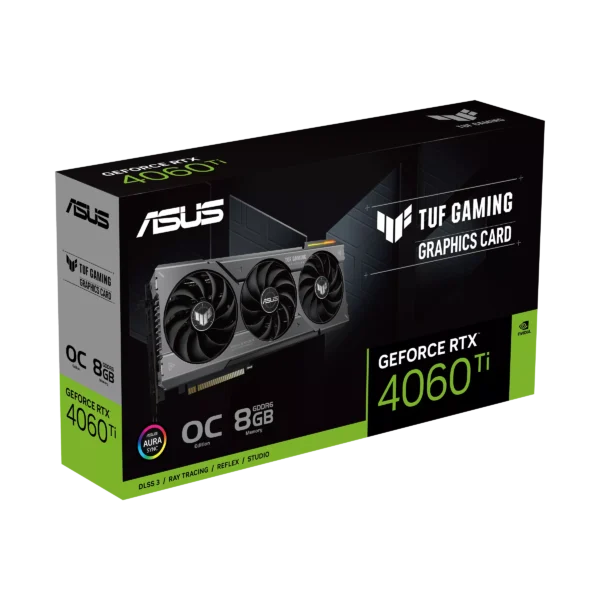 ASUS TUF Gaming GeForce RTX™ 4060 Ti OC Edition 8 GB GDDR6 (PCIe 4.0 x8, Triple‑Axial Fans, DLSS 3)