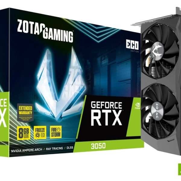 ZOTAC GAMING GeForce RTX 3050 ECO Edition – 8 GB GDDR6