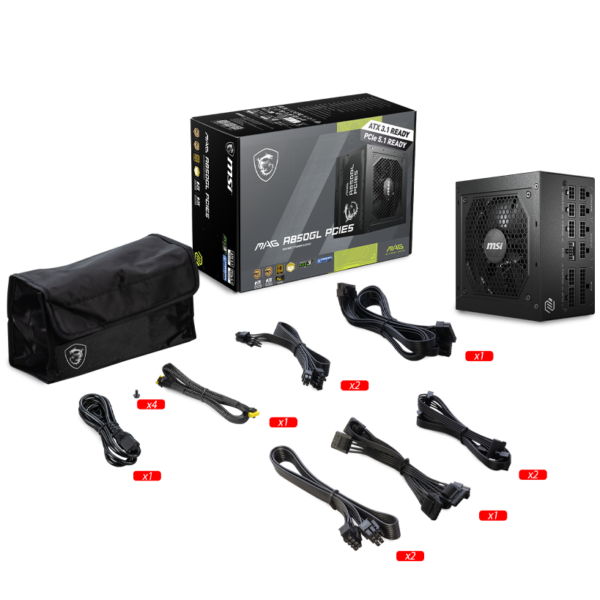 MSI MAG A850GL PCIE5 850W MODULAR POWER SUPPLY