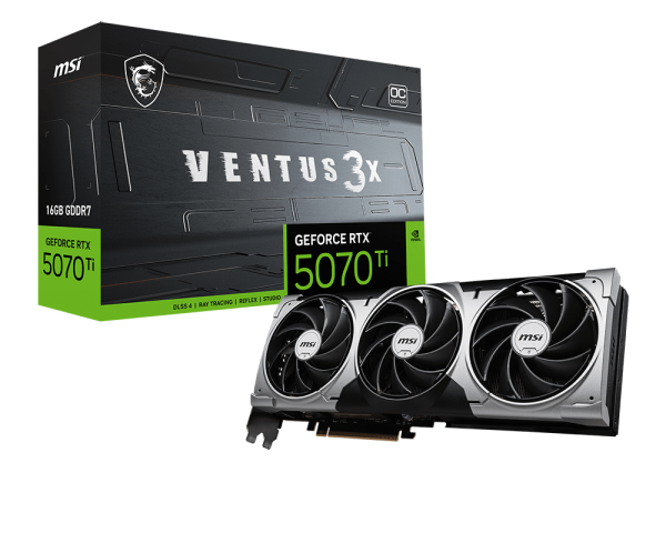 MSI GEFORCE RTX™ 5070 TI 16G VENTUS 3X OC