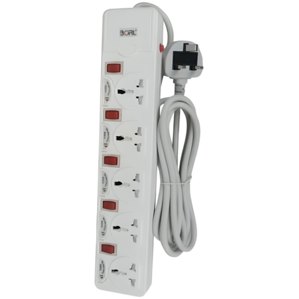 BORL POWER EXTENSION 5 WAY 10 MTR