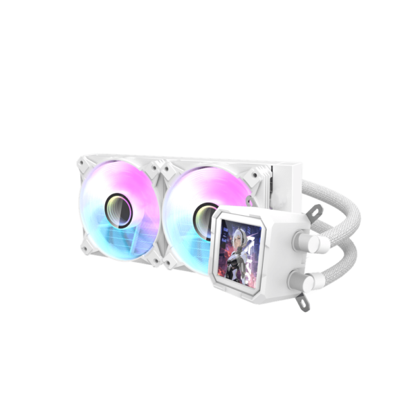 DARKFLASH WAVE DV240S ARGB AIO 240MM LIQUID CPU COOLER WHITE