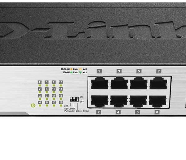D-LINK DGS1016D 16 PORT GIGABIT DESKTOP SWITCH BLACK