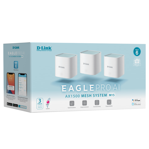 D-LINK AX1500 MESH ROUTER M15 (3 PACK)